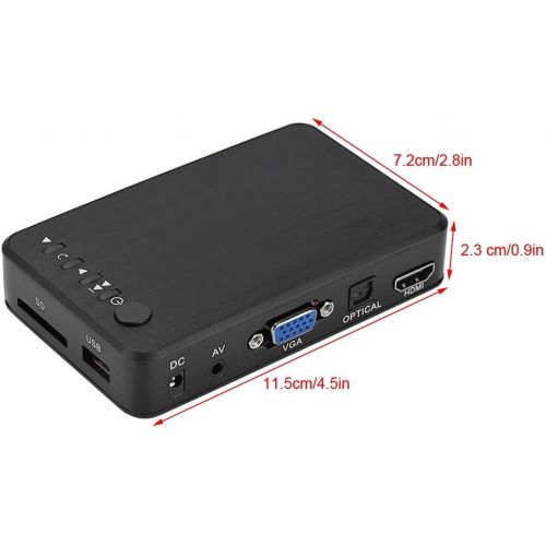  [아마존베스트]-Service-Informationen fasient HDMI Media Player Black 1080P HD Strong Compatibility Audio and Video Multimedia Player with IR Remote Control, Support USB Drive/Mobile Hard Drive/SD Card (EU)