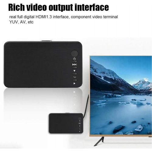  [아마존베스트]-Service-Informationen fasient HDMI Media Player Black 1080P HD Strong Compatibility Audio and Video Multimedia Player with IR Remote Control, Support USB Drive/Mobile Hard Drive/SD Card (EU)