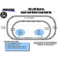 Fastrack LIONEL FASTRACK 40x60 TO AN INNER & OUTER LOOP TRACK PACK ADD ON PACK O GAUGE