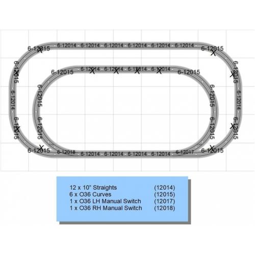  Fastrack LIONEL FASTRACK 40x60 TO AN INNER & OUTER LOOP TRACK PACK ADD ON PACK O GAUGE