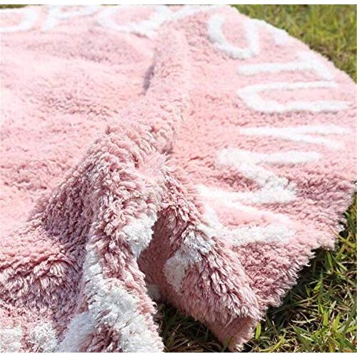  FasterS ABC Baby Rug for Nursery Kids Round Educational Alphabet Warm Soft Large Activity Mat Floor Area Rugs Cotton Non-Slip for Children Toddlers Bedroom 59inch