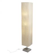 Fasthomegoods Floor Lamp with Rice Paper Shade Soft & Warm Glow Perfect for Living Room Bedroom Yoga Studio or Office Easy to Install Includes 3 E12 3W LED Bulbs