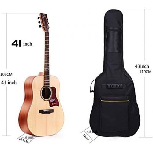  [아마존베스트]Faswin 41 Inch Guitar Bag Dual Adjustable Shoulder Strap Acoustic Guitar Gig Bag - Black