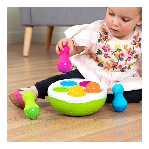  Fat Brain Toys SpinnyPins - Sensory & Motor Skills Toy for Babies & Toddlers
