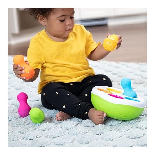  Fat Brain Toys SpinnyPins - Sensory & Motor Skills Toy for Babies & Toddlers