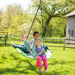 Fat Brain Toys Swing-A-Ring - Large - Multi-Person Saucer Tree Swing, Ages 3+