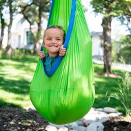 Fat Brain Toys Sky Nook - Green/Blue - Indoor Swing for Reading & Relaxing, Ages 3+