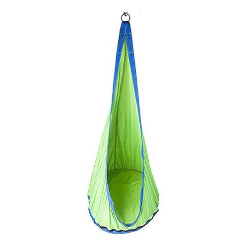  Fat Brain Toys Sky Nook - Green/Blue - Indoor Swing for Reading & Relaxing, Ages 3+