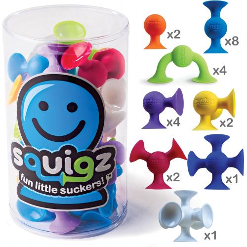  [아마존베스트]Fat Brain Toys Squigz Starter Set, 24 Piece