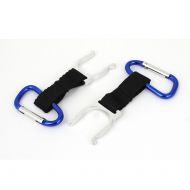 Fathers Day Hiking Walking Aluminum Carabiner Hook Water Bottle Holder Clip Blue 2PCS by Unique Bargains