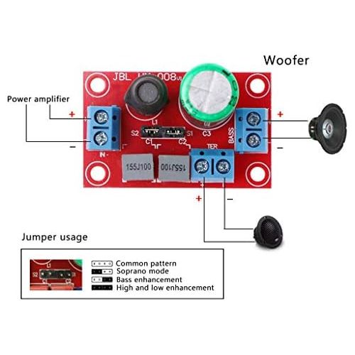  [아마존베스트]-Service-Informationen FATTERYU Hoehenbass 2-Way Audio Frequency Splitter Adjustable Crossover Filter Car Audio