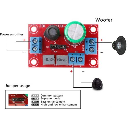  [아마존베스트]-Service-Informationen FATTERYU Hoehenbass 2-Way Audio Frequency Splitter Adjustable Crossover Filter Car Audio