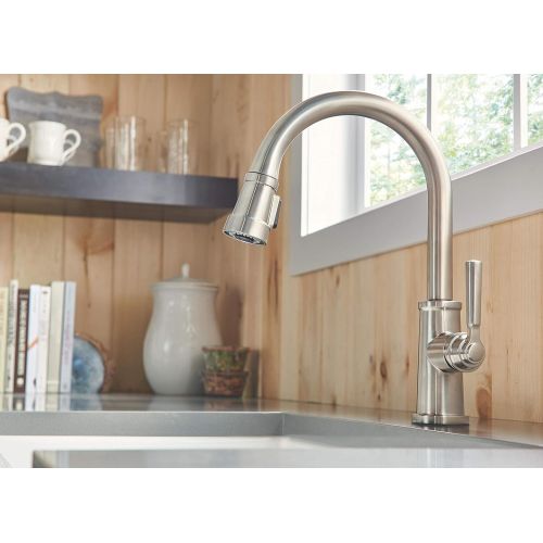  Peerless Westchester Single-Handle Kitchen Sink Faucet with Pull Down Sprayer, Stainless P7923LF-SS