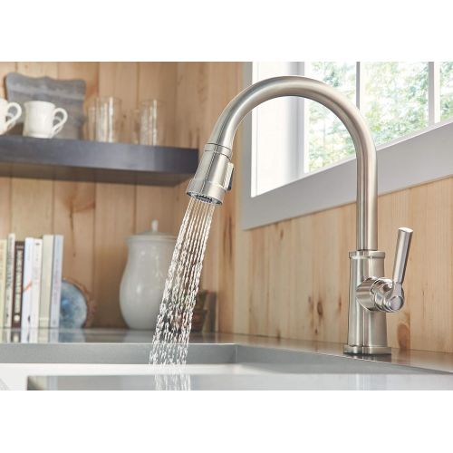  Peerless Westchester Single-Handle Kitchen Sink Faucet with Pull Down Sprayer, Stainless P7923LF-SS