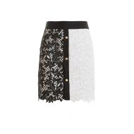 Fausto Puglisi Buttons and lace detail skirt
