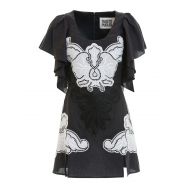 Fausto Puglisi Linen short dress with patches