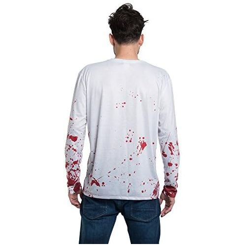  할로윈 용품Faux Real Mens Halloween 3D Photo-Realistic Long Sleeve T-Shirt