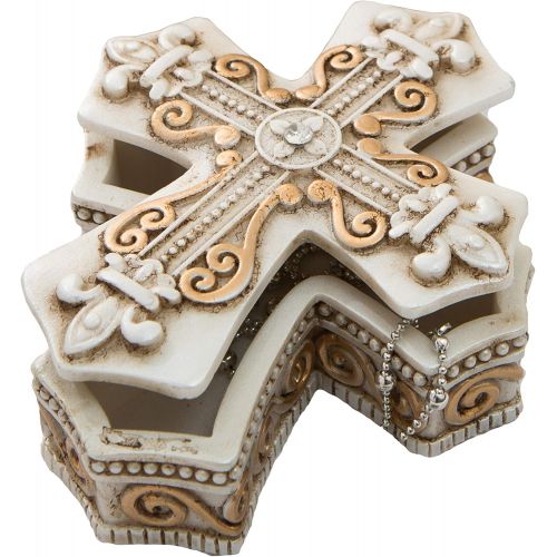  FavorOnline Vintage Design Cross Trinket And Jewelry Box Religious Favor , 72