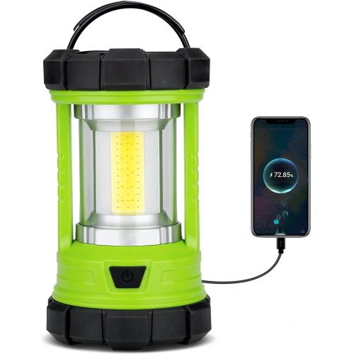  Favourlite Rechargeable Camping Lantern, 3000LM 5 Light Modes Camping Light 4400 Capacity Phone Charger LED Impact-Resistant Flashlight Lantern Portable Waterproof Hurricane Lanterns for Emer