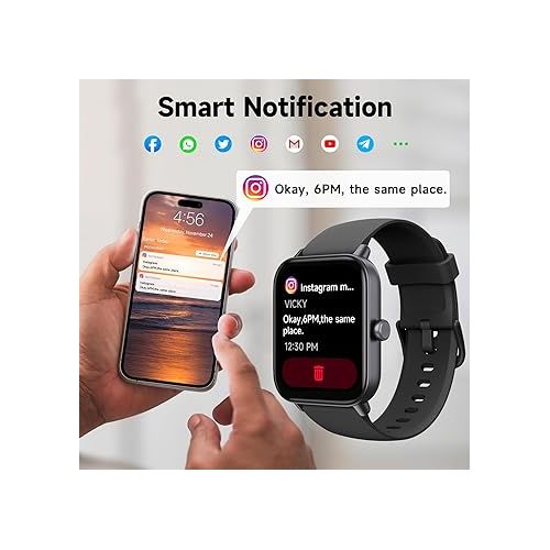  Smart Watch, Bluetooth 5.3 Answer/Make Call, Alexa Built in, 1.8