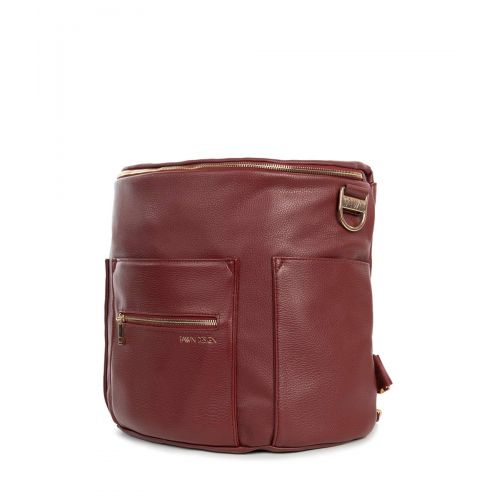  Fawn Design Premium Vegan Leather Diaper Bag and Backpack (Wine 2.0)