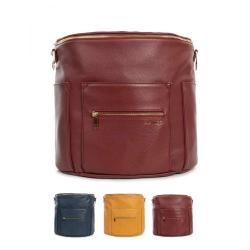  Fawn Design Premium Vegan Leather Diaper Bag and Backpack (Wine 2.0)