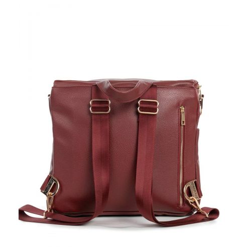  Fawn Design Premium Vegan Leather Diaper Bag and Backpack (Wine 2.0)