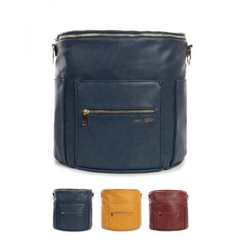  Fawn Design Premium Vegan Leather Diaper Bag and Backpack (Navy 2.0)