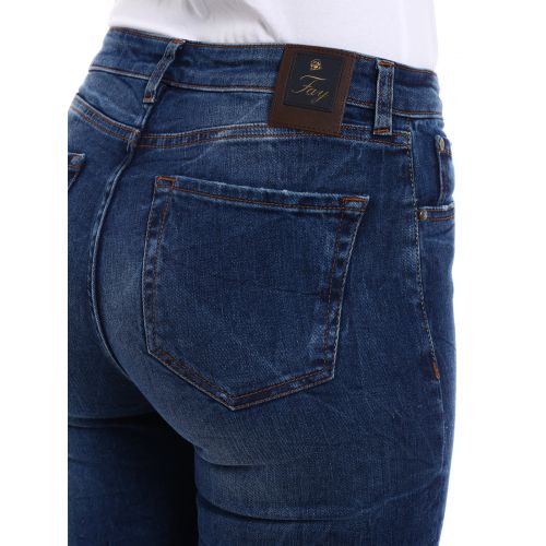  Fay Stretch denim faded jeans