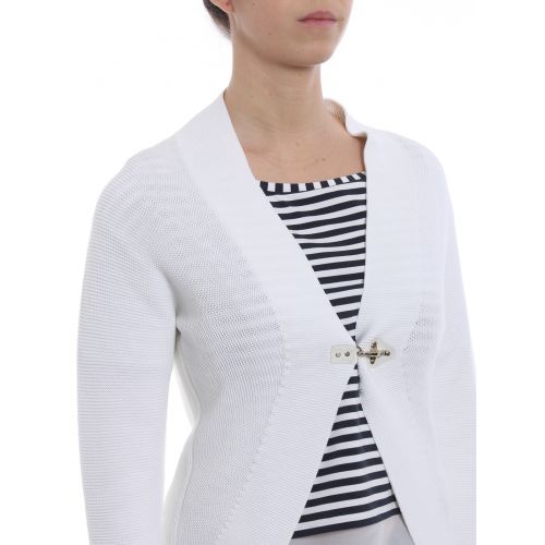  Fay hook knitted cotton cardigan