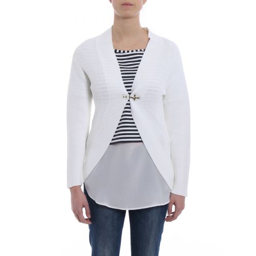  Fay hook knitted cotton cardigan