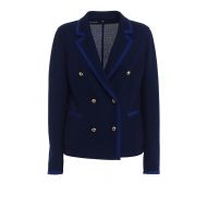 Fay Blue jersey double-breasted blazer