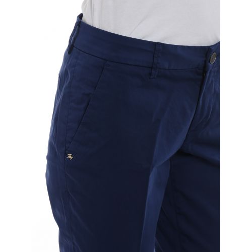 Fay Blue chino trousers with turn-ups