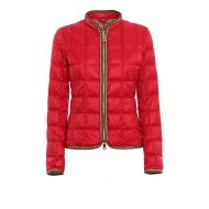 Fay Faux leather trims red jacket