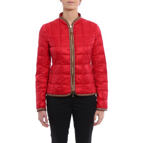  Fay Faux leather trims red jacket