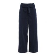 Fay Blue cotton wide crop trousers