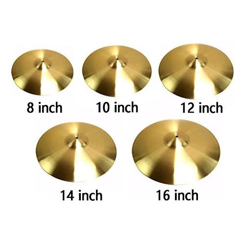  [아마존베스트]Fayeille Ride Cymbals Durable Instrument Vintage Style Traditional Standard Beginner Replacement Drum Kit Crash Sy Installation Brass Alloy, as shown, 2