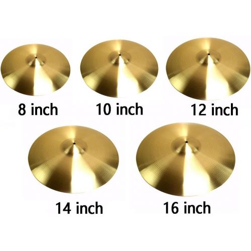  [아마존베스트]Fayeille Ride Cymbals Durable Instrument Vintage Style Traditional Standard Beginner Replacement Drum Kit Crash Sy Installation Brass Alloy, as shown, 2