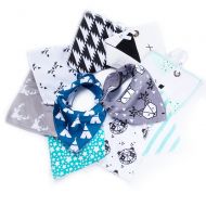 Faylisvow 10-Pack Baby Bibs,Included 2 Pack Bibs With Loop To Attach The Pacifier