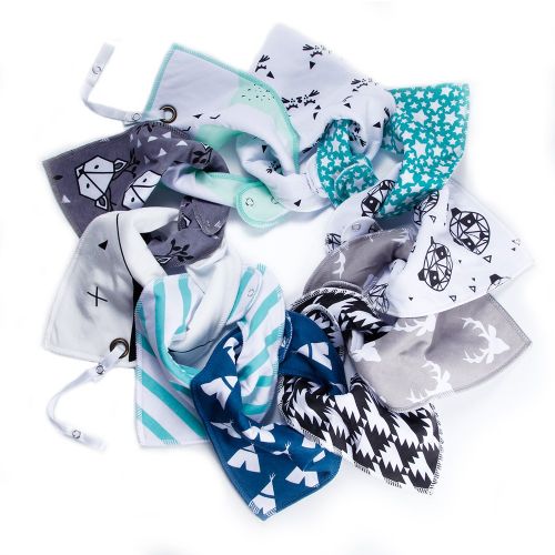  Faylisvow 10-Pack Baby Bibs,Included 2 Pack Bibs With Loop To Attach The Pacifier
