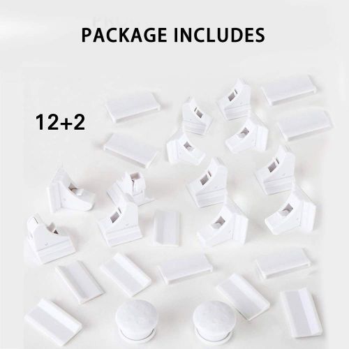  Faylisvow 12Pieces Locks+2Pieces Key Child Safety Magnetic Cabinet Locks, Baby Proof, No Tools Or Screws Needed