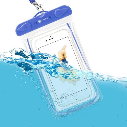  [아마존베스트]F-color Waterproof Case, 4 Pack Transparent PVC Waterproof Phone Pouch Dry Bag for Swimming, Boating, Fishing, Skiing, Rafting, Protect iPhone X 8 7 6S Plus SE, Galaxy S6 S7, LG G5