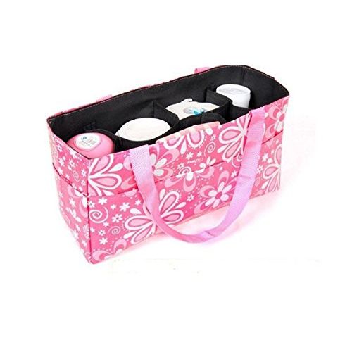  Fdit Portable Baby Diaper Bag Insert Organizer Nappy Changing Waterproof Storage Tote Bag for Moms Mommy Mother(Black)