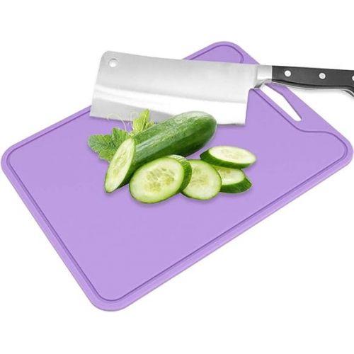  Fdit Chopping Board Food Grade Silicone Flexible Cutting Board Chopping Board for Home Kitchen Use Purple
