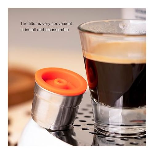  Fdit Stainless Steel Refillable Coffee Capsules Cup Reusable Coffee Cup Metal Coffee Filter Capsule Cup Fit for Illy Cafe Office Accessories