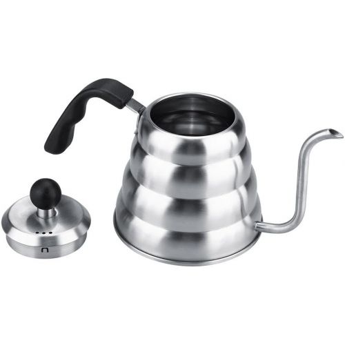  Fdit Teekanne ueber Kaffee Giessen Schwanenhals Wasserkocher mit 1.2L Kapazitat Edelstahl 304 schnell Kochendes Tee Wasserkocher fuer Home Cafe