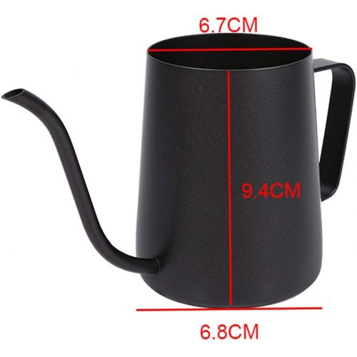  Fdit Kaffeekessel mit langem Schwanenhals-Ausguss, Edelstahl, perfekte Durchflussregulierung, 250 ml/350 ml, Edelstahl, 350ML