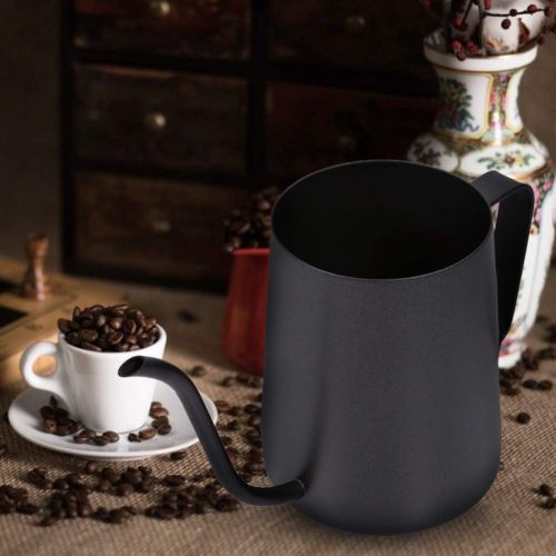  Fdit Kaffeekessel mit langem Schwanenhals-Ausguss, Edelstahl, perfekte Durchflussregulierung, 250 ml/350 ml, Edelstahl, 350ML