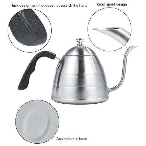  Fdit Pour Over Kaffee Wasserkocher 900ml Premium 304 Edelstahl Teekanne Goose Neck Kettle Teekanne fuer Hand Drip Cafe Die Beste Wahl fuer Cafe Lovers(25.99)