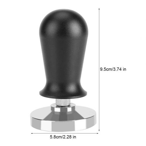  Fdit Kaffee Tamper mit flachen Edelstahl Basis Espresso Tamper 58mm / 51mm(58MM)